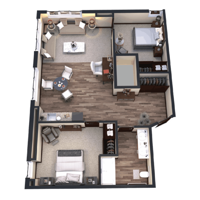 Floor Plans of Anchorage Senior Apartments for Rent | Baxter